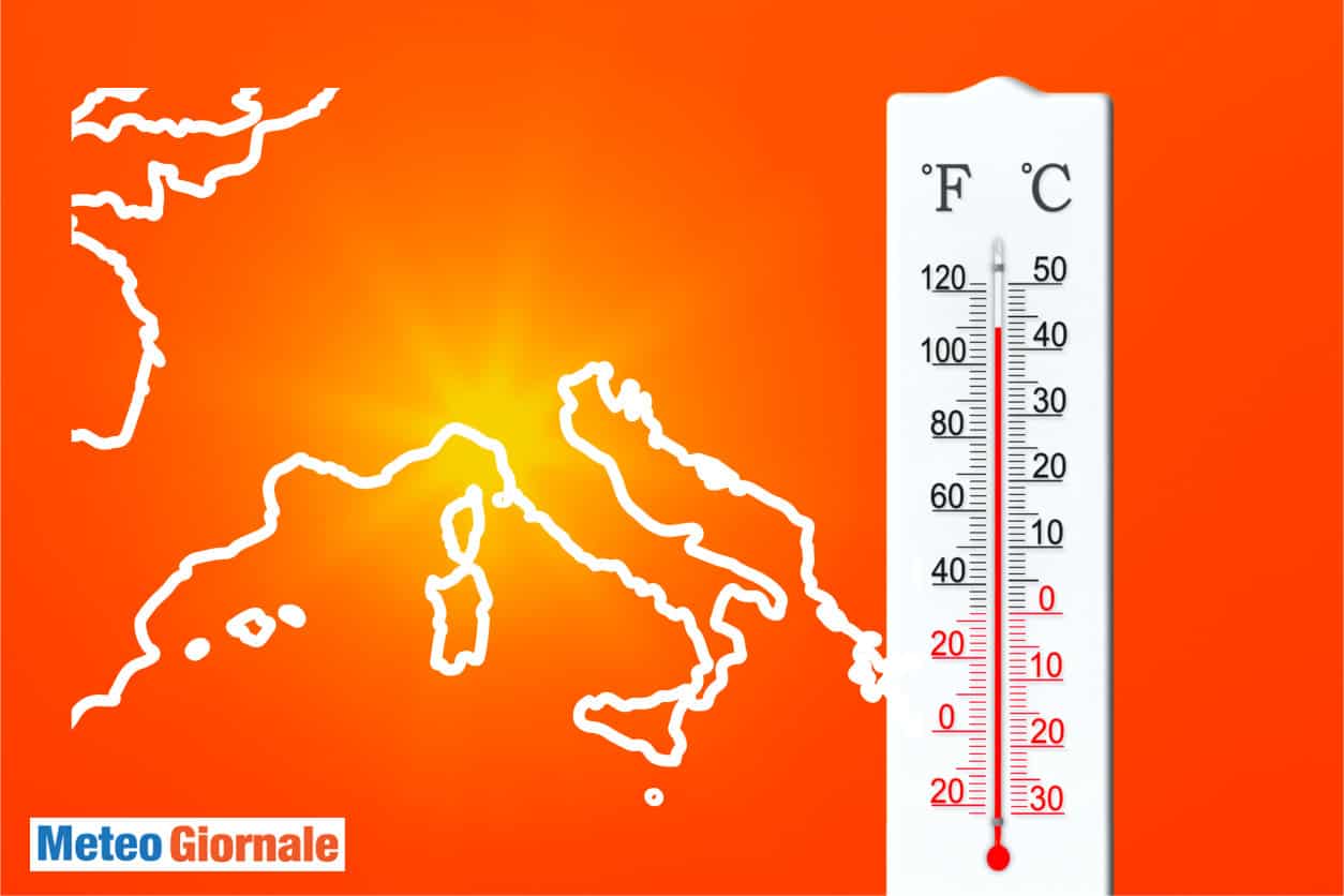 Meteo mercoledì dal ROSSO infuocato del Sahara. CALDO Record