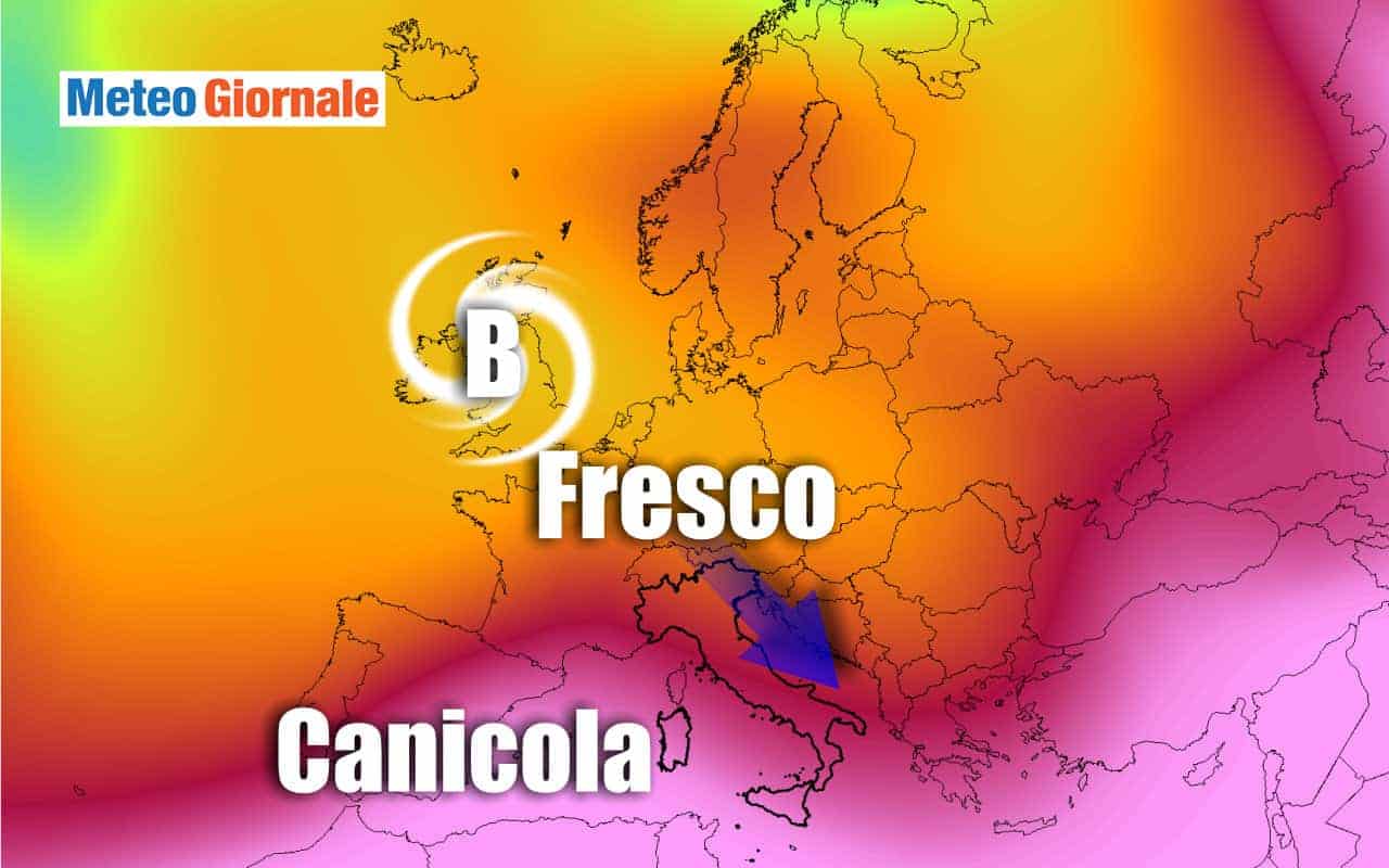 METEO prossimi giorni, prove di Temperatura in diminuzione