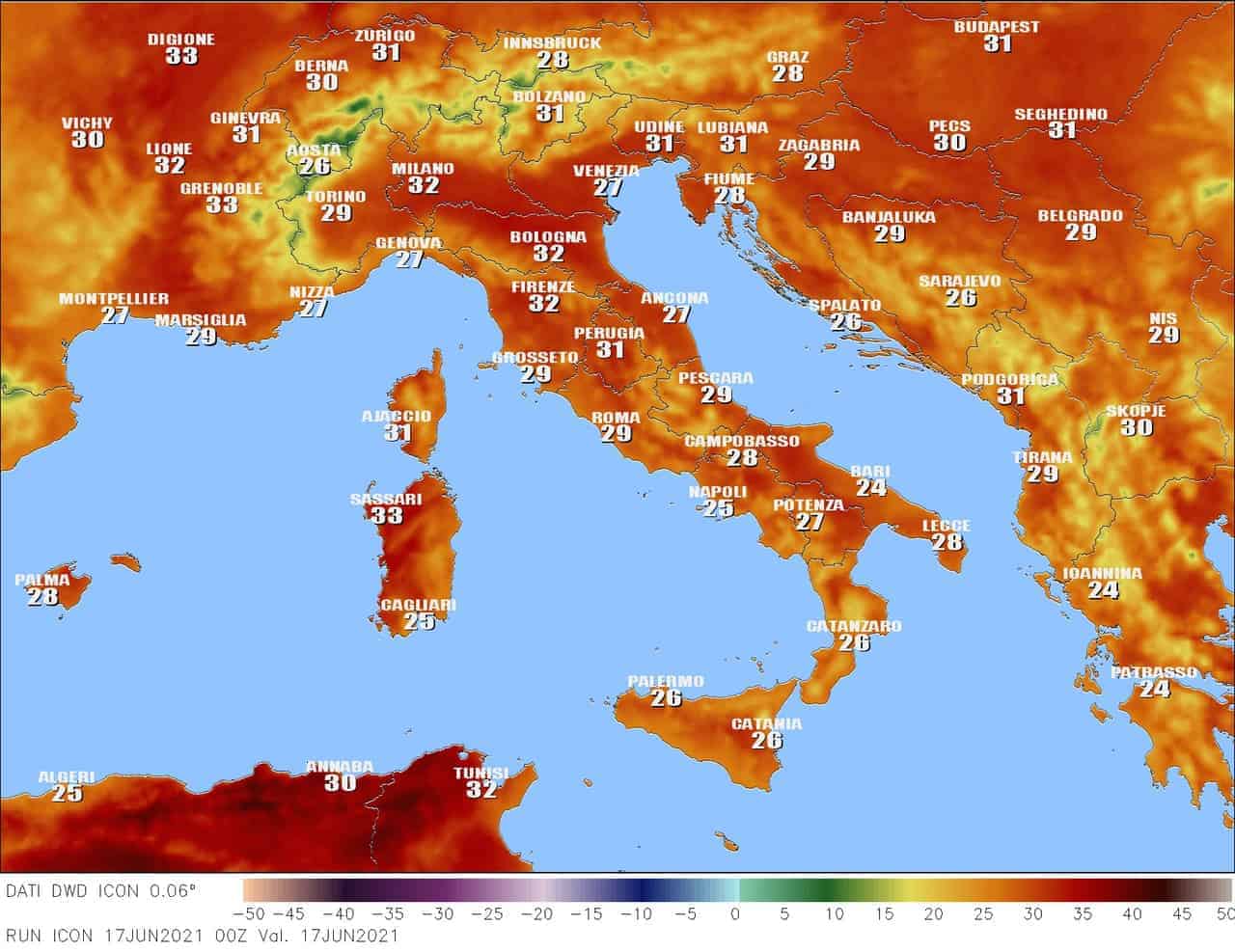 Meteo Oggi 18 Giugno 2021. Arriva il CALDO soffocante dall’Africa