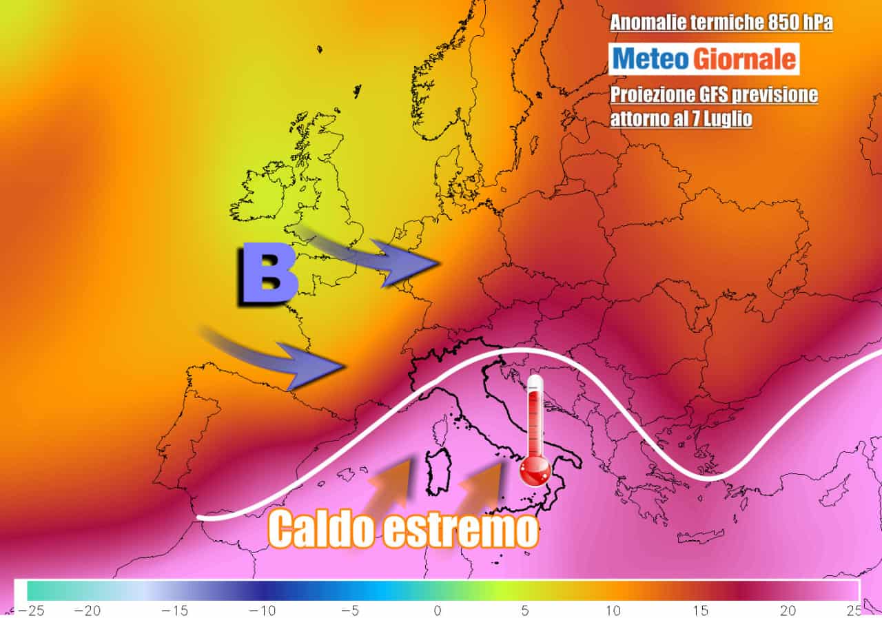 Meteo Luglio : CALDO AFRICANO subito in retromarcia. BREAK, quanto durerà?