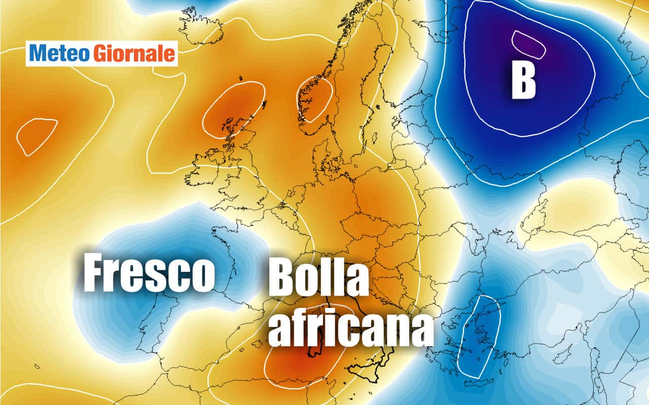 METEO imminente, ci risiamo: BOLLA ROVENTE verso ITALIA