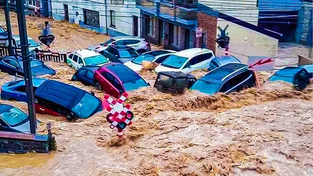 Evento meteo estremo in Belgio. Alluvioni lampo