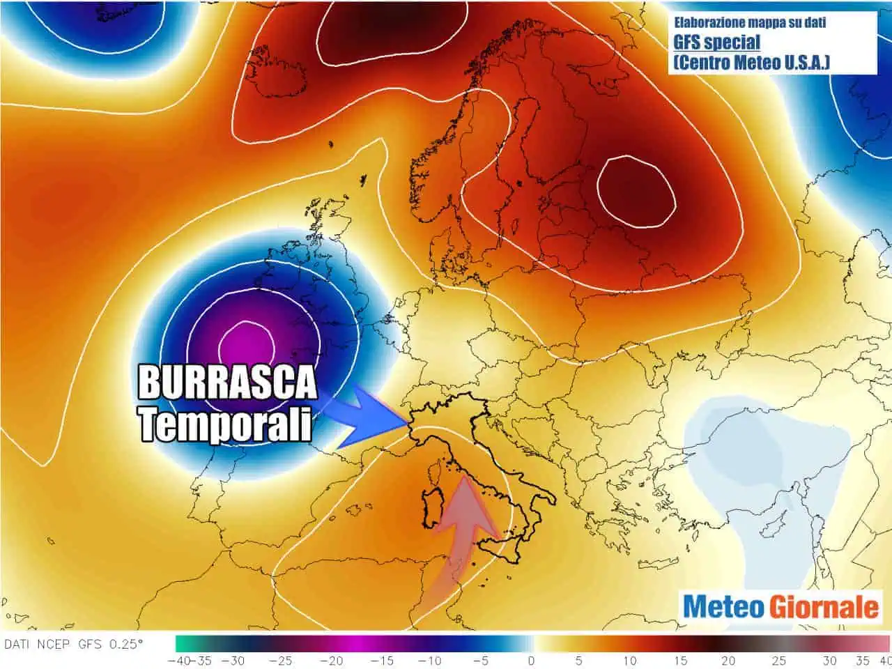 goccia aria fredda evoluzione
