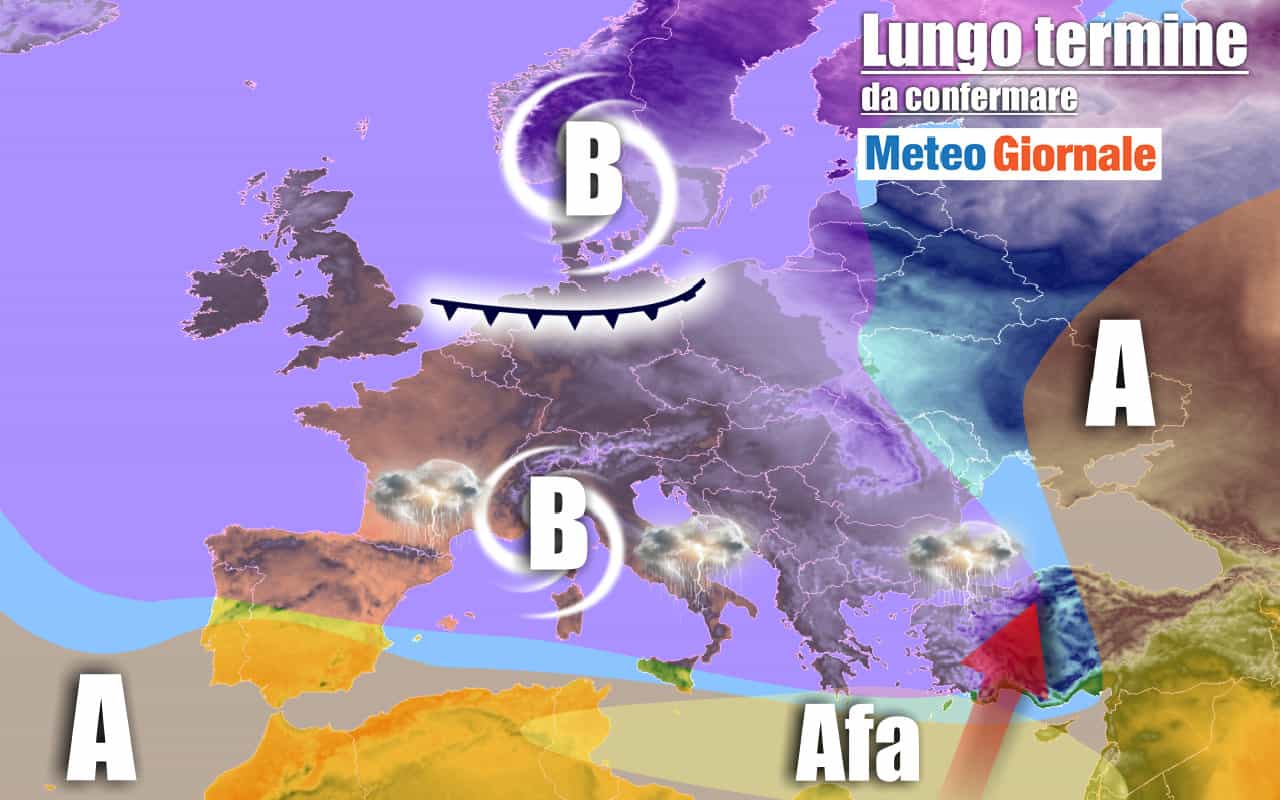 METEO Italia al 22 Luglio: confermato brusco STOP. Calo temperature