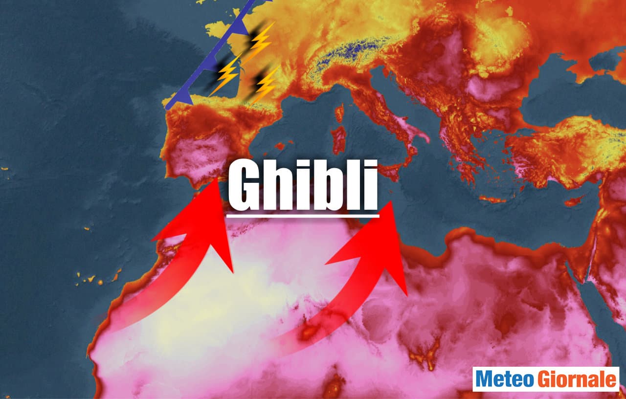 Meteo, il GHIBLI, la Tempesta di Caldo dal Sahara fa rotta su Italia. Temperature atroci