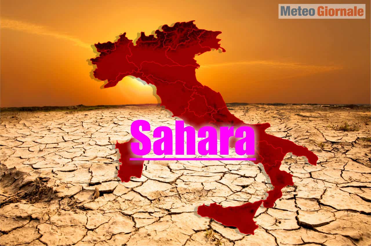 La grande BOLLA d’aria ROVENTE dal Sahara: meteo verso CALDO estremo