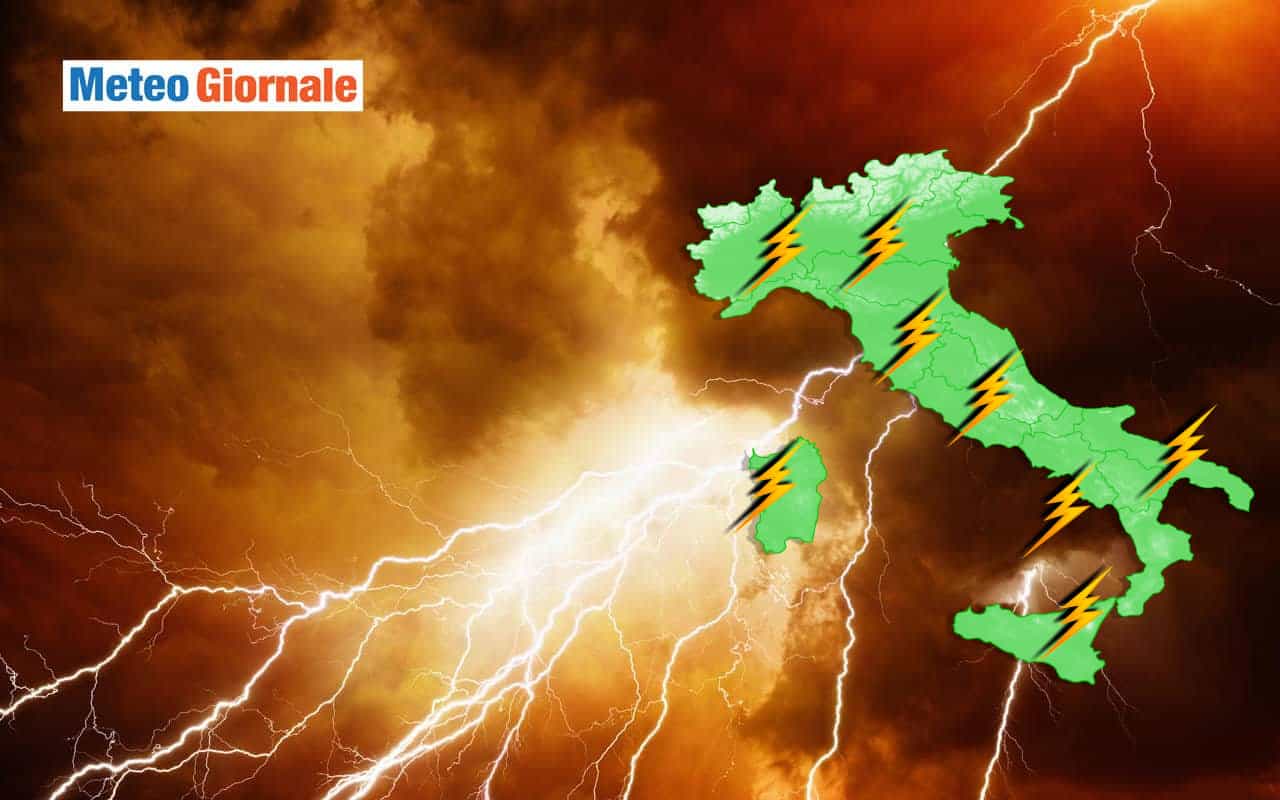 Ecco i potenti TEMPORALI del meteo di Agosto