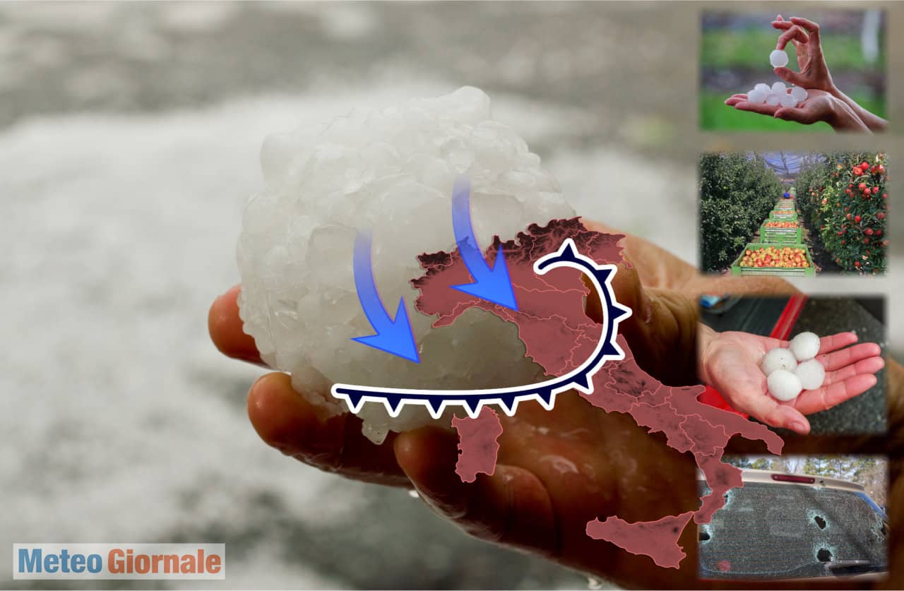 Meteo: il rischio di devastanti grandinate. La grandine di grosse dimensioni