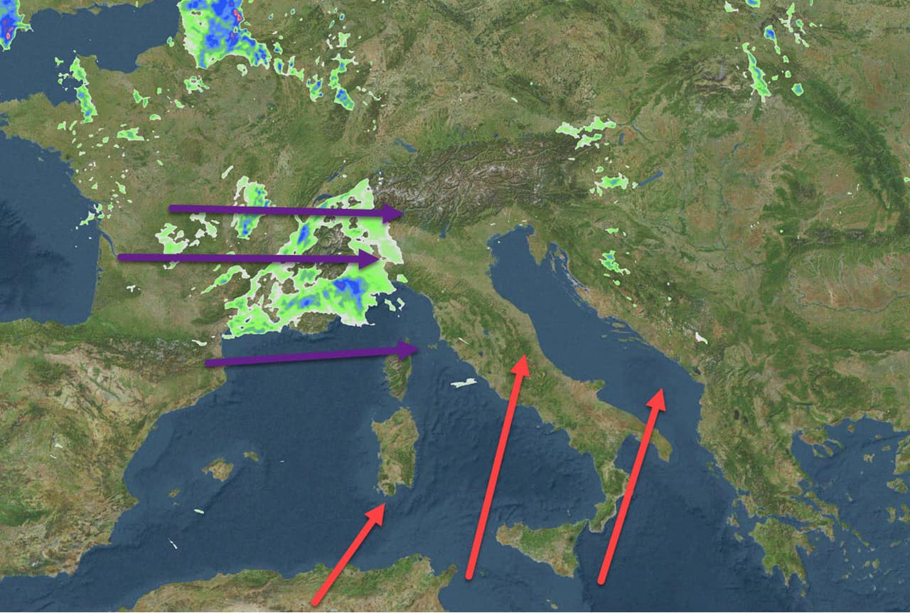 Meteo prossime ore, oggi temporali di forte intensità al Nord Italia