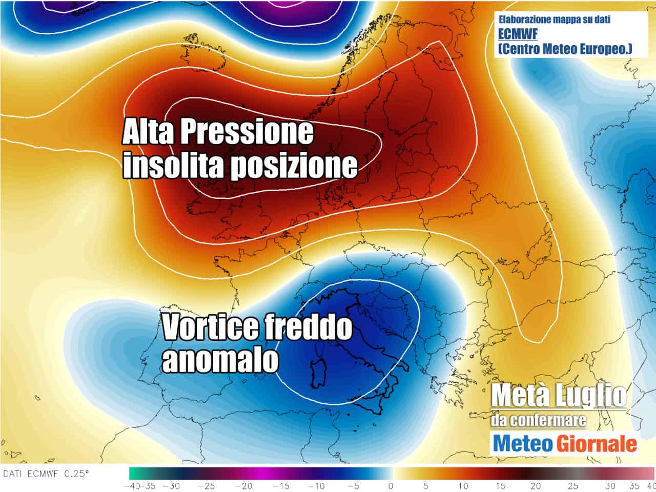 METEO di metà Luglio: DURO COLPO all’ ESTATE. Uno STOP vero