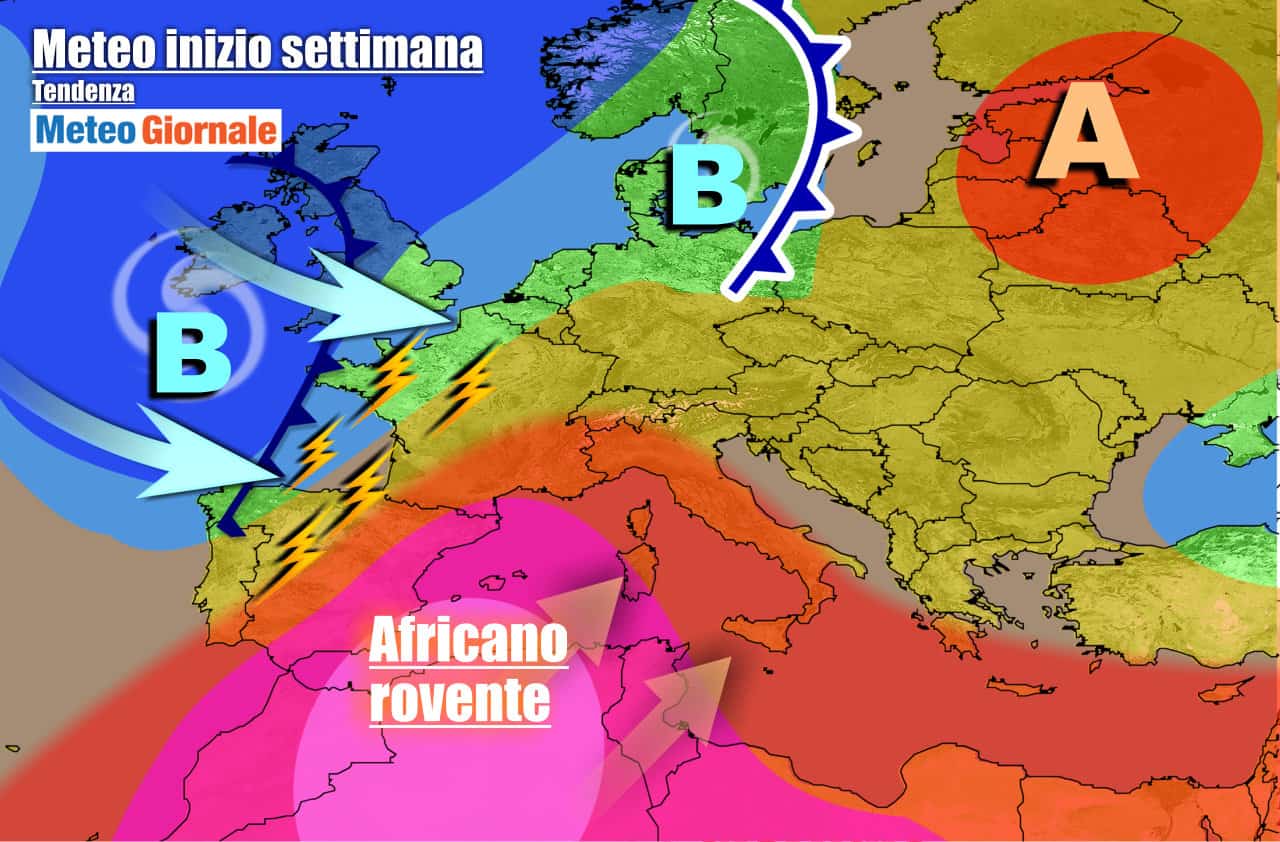 METEO 7 Giorni: di nuovo Temperature AFRICANE. Ma arriva Goccia Fredda