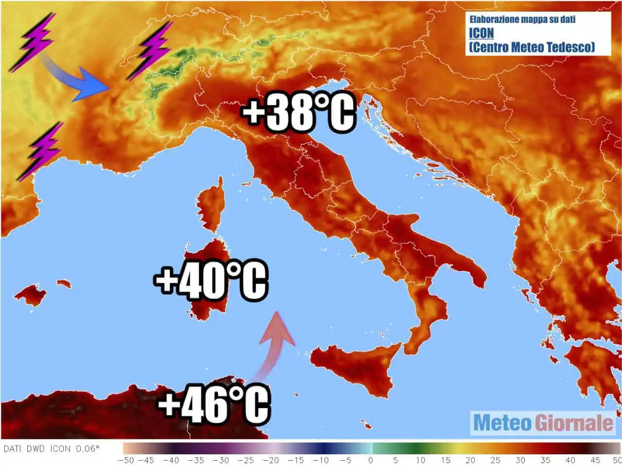 temperature massima domani