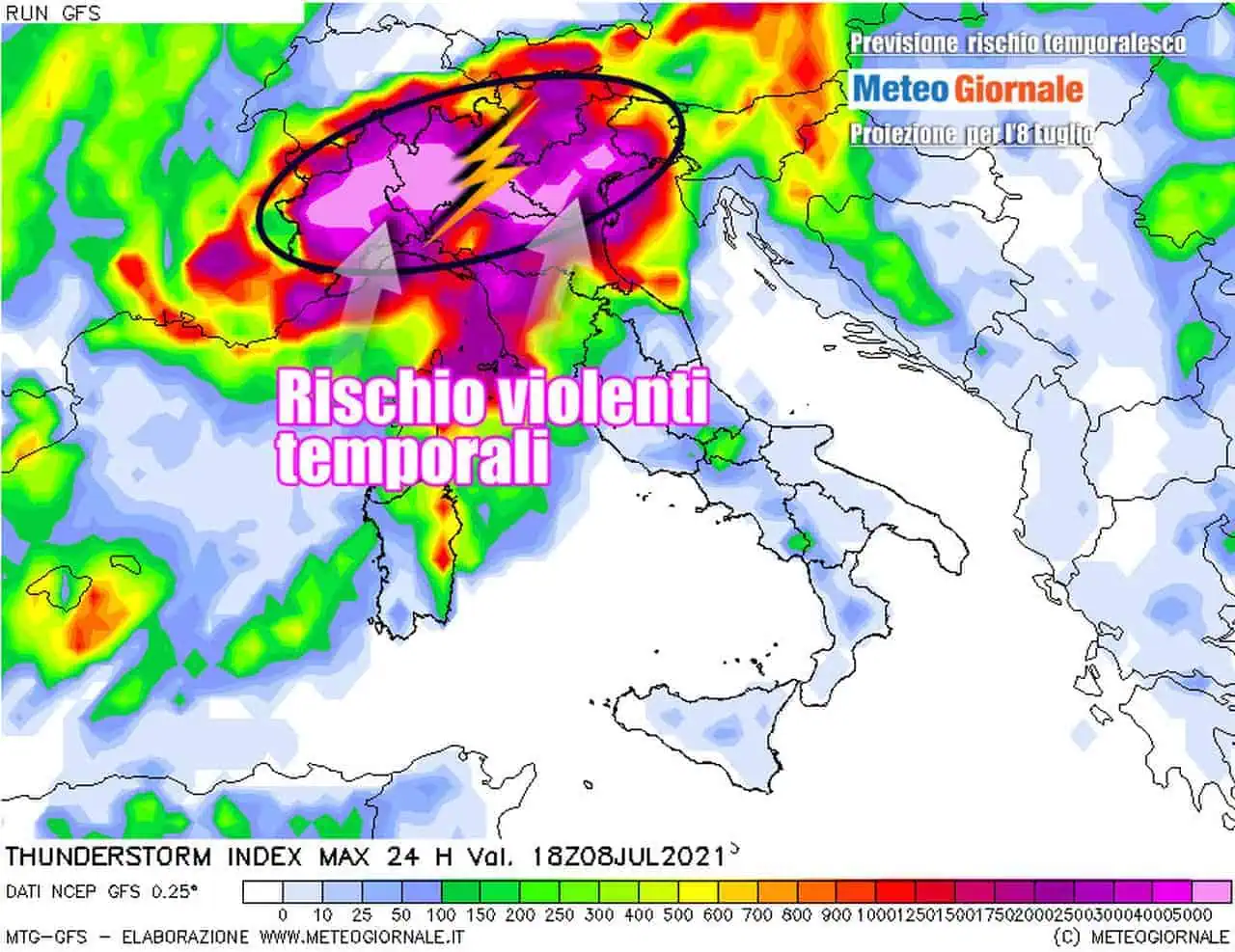 Nuovi forti temporali al Nord Italia