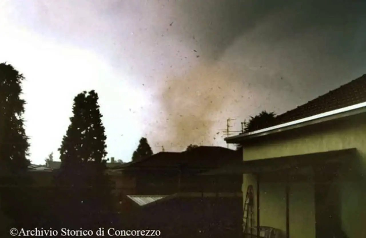 Tornado ad Arcore e paesi vicini vent'anni fa