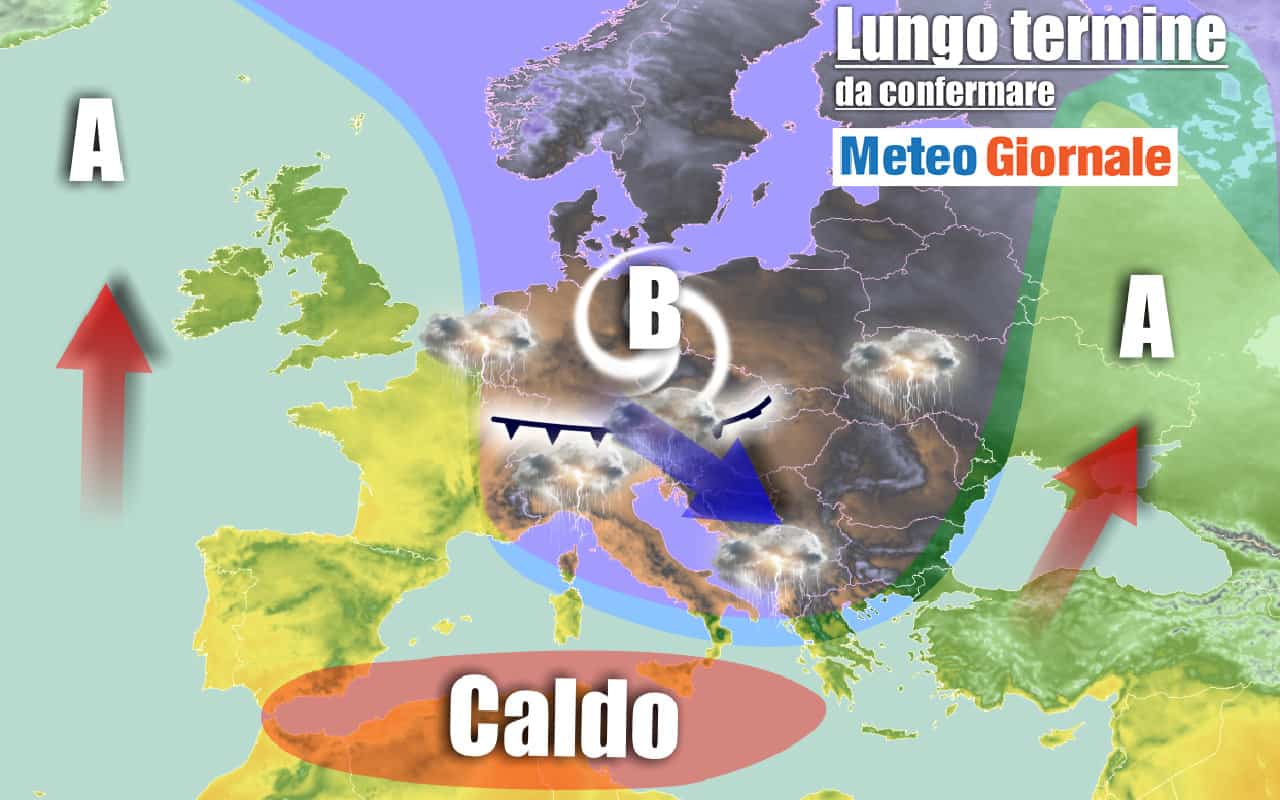 METEO Italia all'8 settembre: ultimi CALDI e prime BURRASCHE