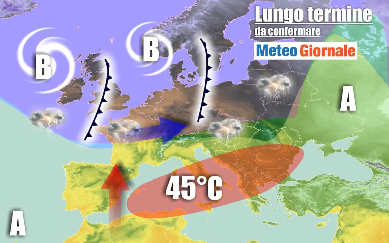 METEO Italia al 21 agosto: ipotesi REFRIGERIO