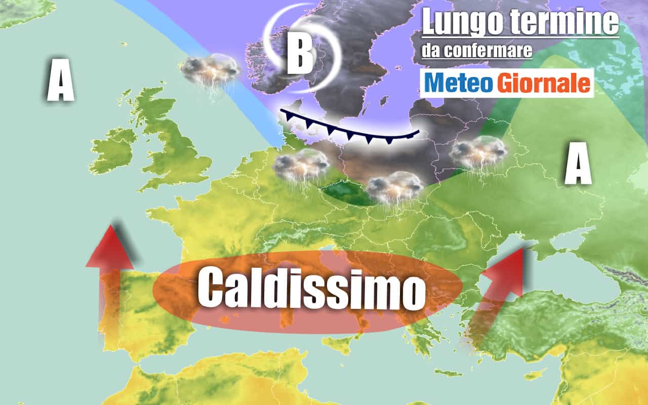 METEO Italia al 25 agosto: prima RINFRESCA, poi forte CALDO