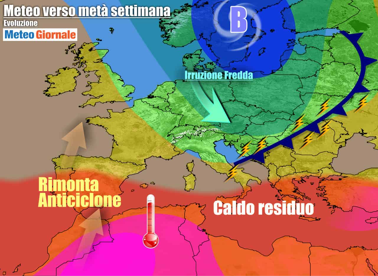 METEO 7 Giorni. Subito VIOLENTI TEMPORALI spianeranno la strada al REFRIGERIO