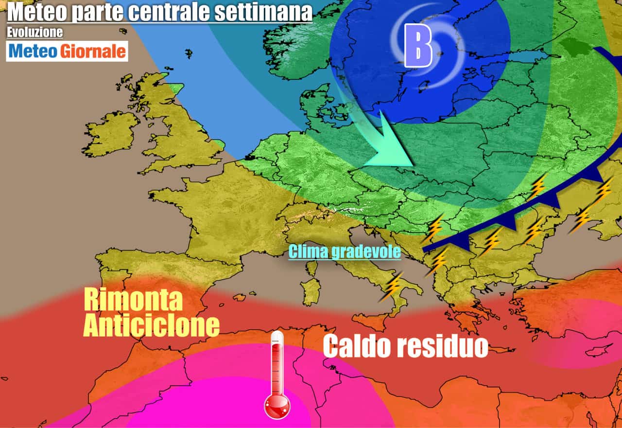 METEO 7 Giorni. INDIETRO TUTTA dell’anticiclone africano, ma per poco