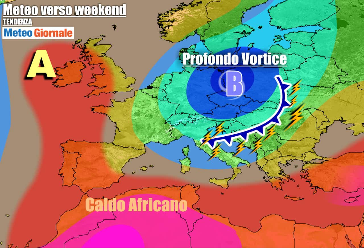 Meteo 7 giorni: Italia BERSAGLIO di un CICLONE da nord, l’estate ANNASPA