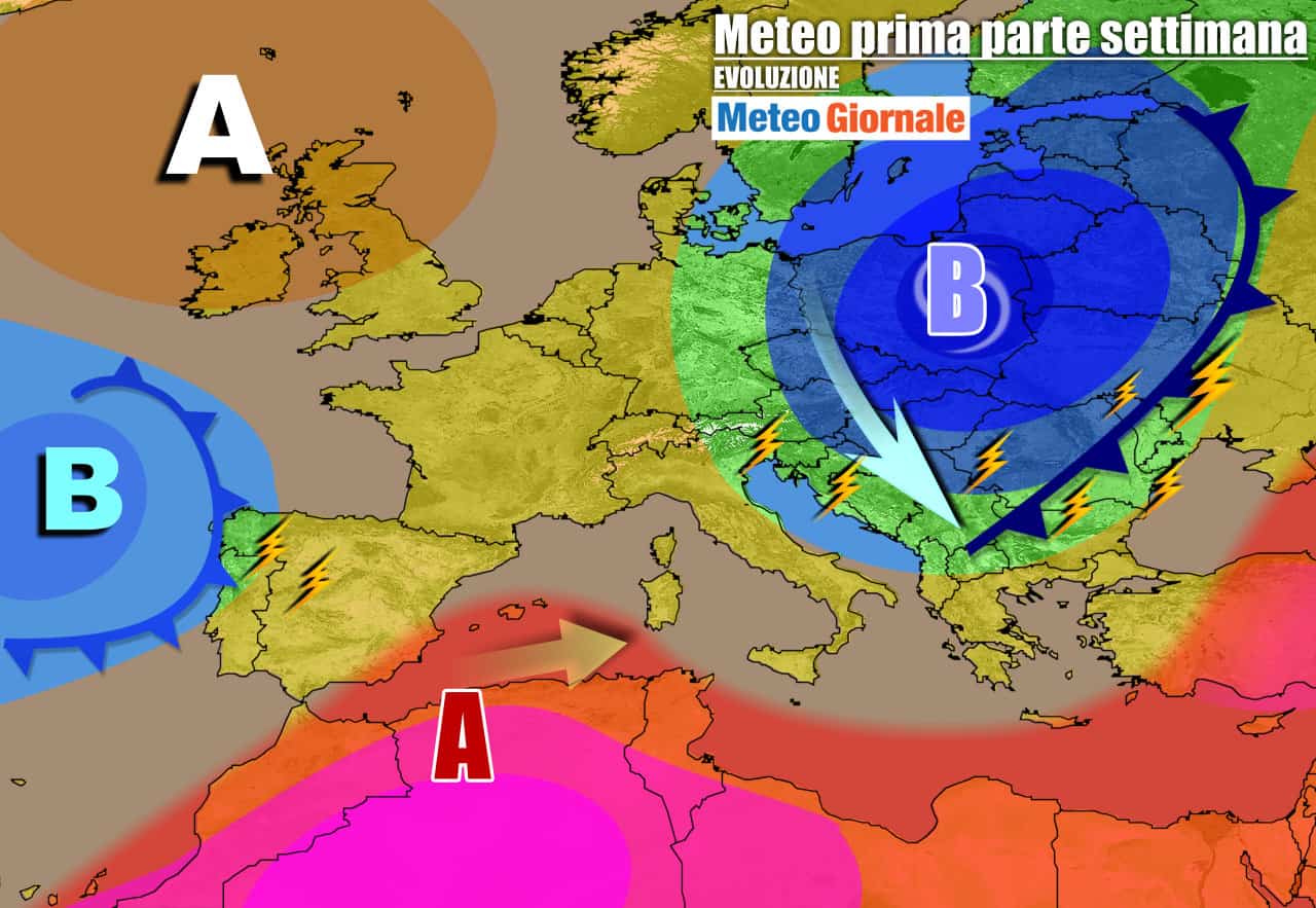 Meteo 7 giorni: CRISI di fine ESTATE, fresco e TEMPORALI. Fino a quando?
