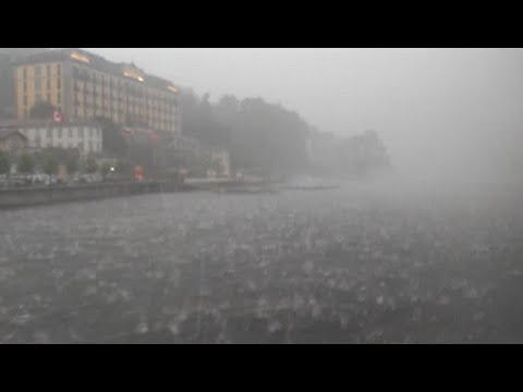 Terrificante grandinata nel lago di Como. Video Meteo