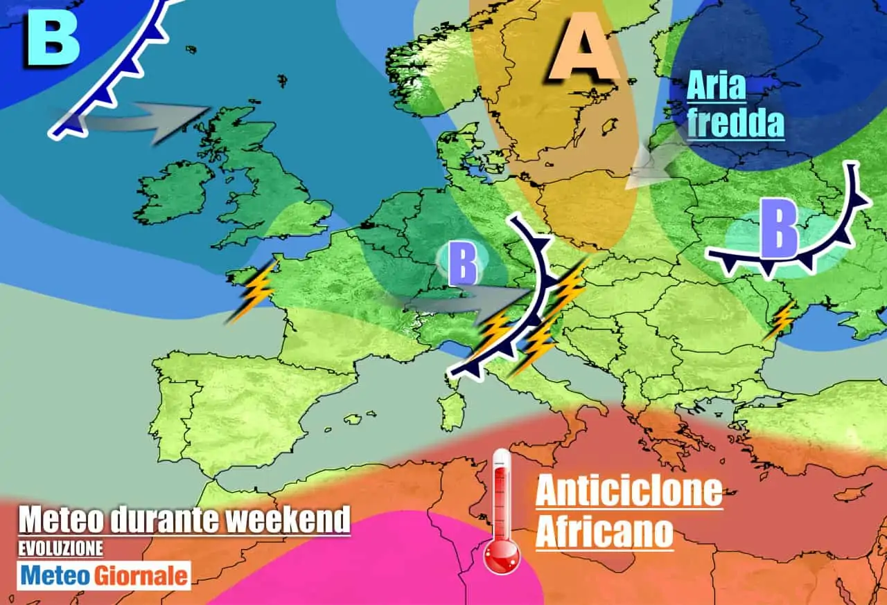 Weekend movimentato per un nuovo assalto di temporali
