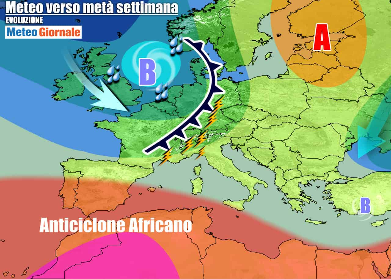Meteo settimana altri TEMPORALI, e STOP al CALDO estivo