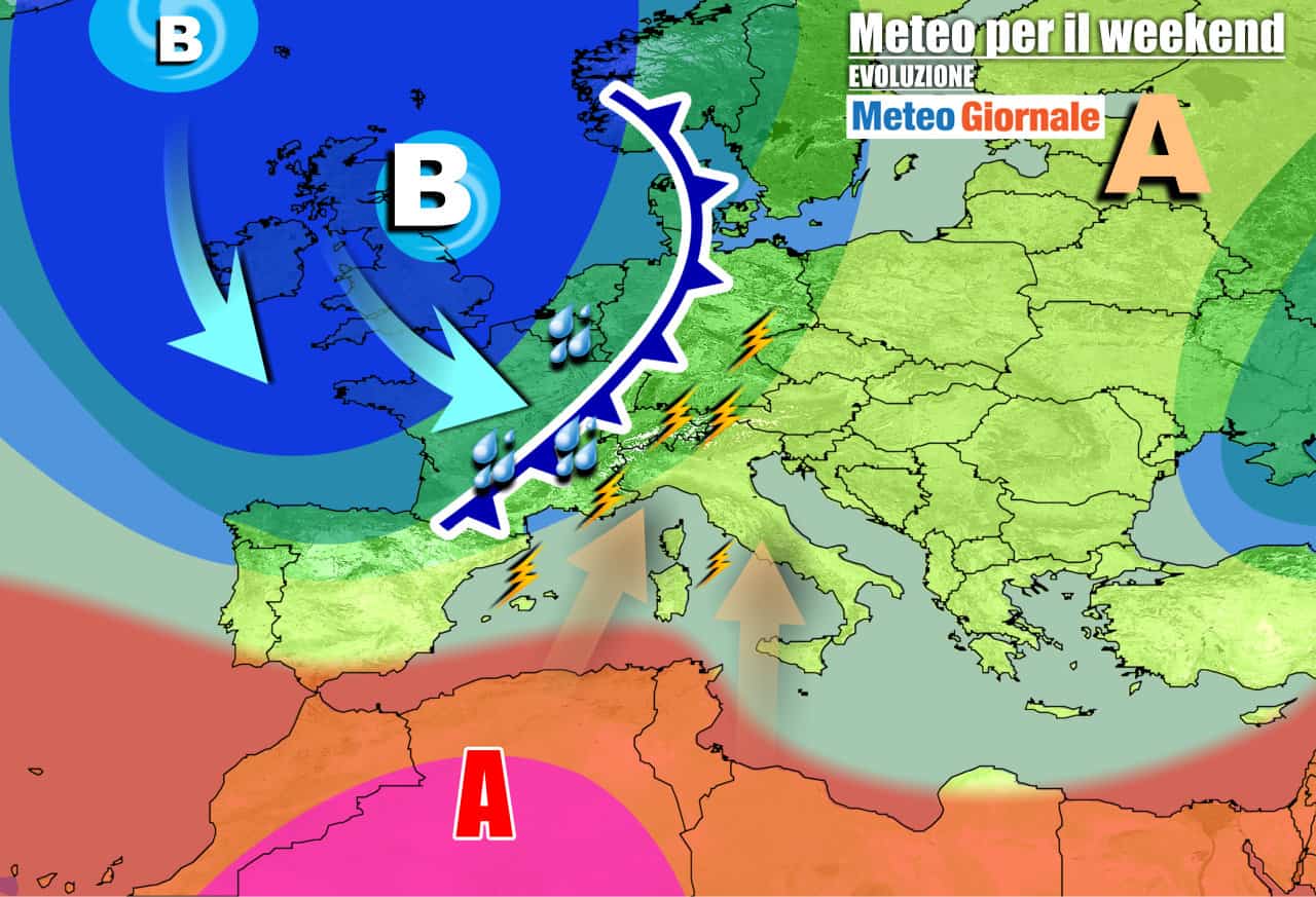 Meteo 7 Giorni: PEGGIORA durante weekend, si avvicina FORTE PERTURBAZIONE