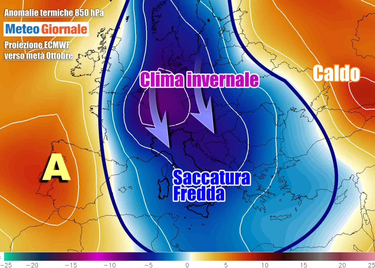 Primo FREDDO precoce, con temperature molto sotto media. Fino a quando?