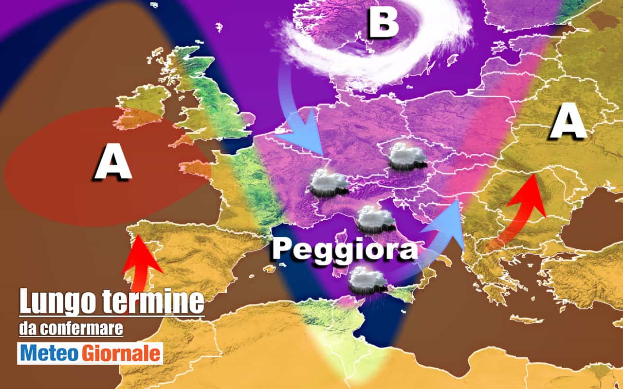 METEO Italia al 2 Novembre, varie ondate di MALTEMPO