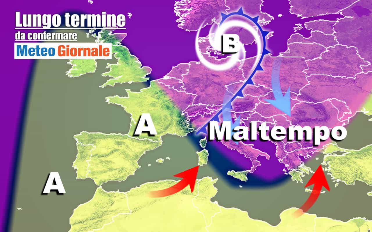 METEO Italia al 12 Novembre, BRUTTO poi Estate di San Martino