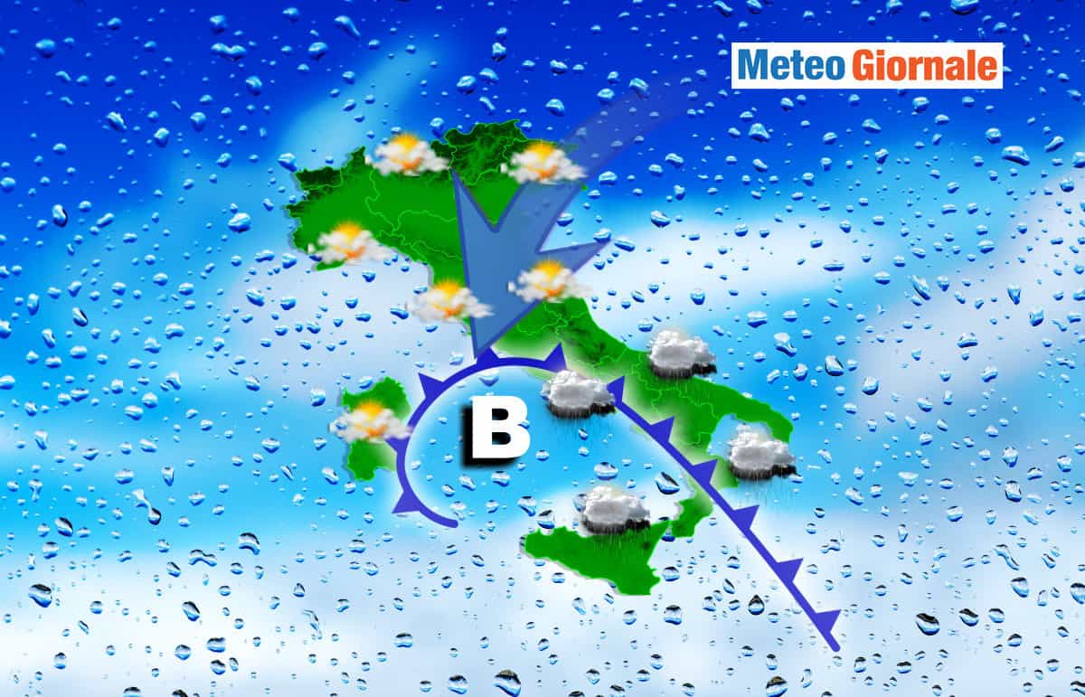 Il meteo di domenica in Italia: Sud a rischio NUBIFRAGI, meglio al Nord