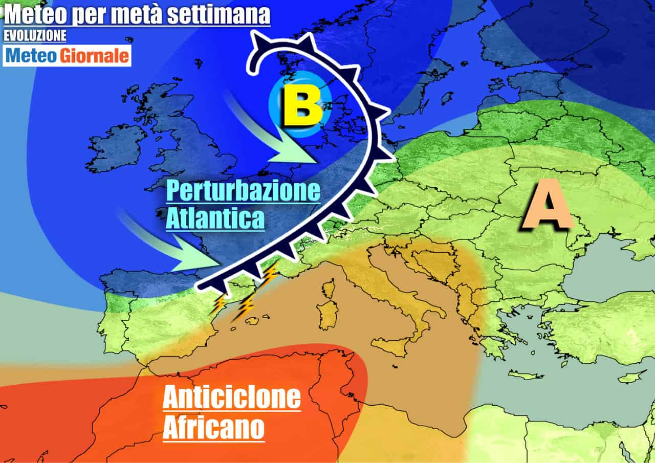METEO settimana. Arrivano le PIOGGE d’AUTUNNO, con anticiclone in ritirata