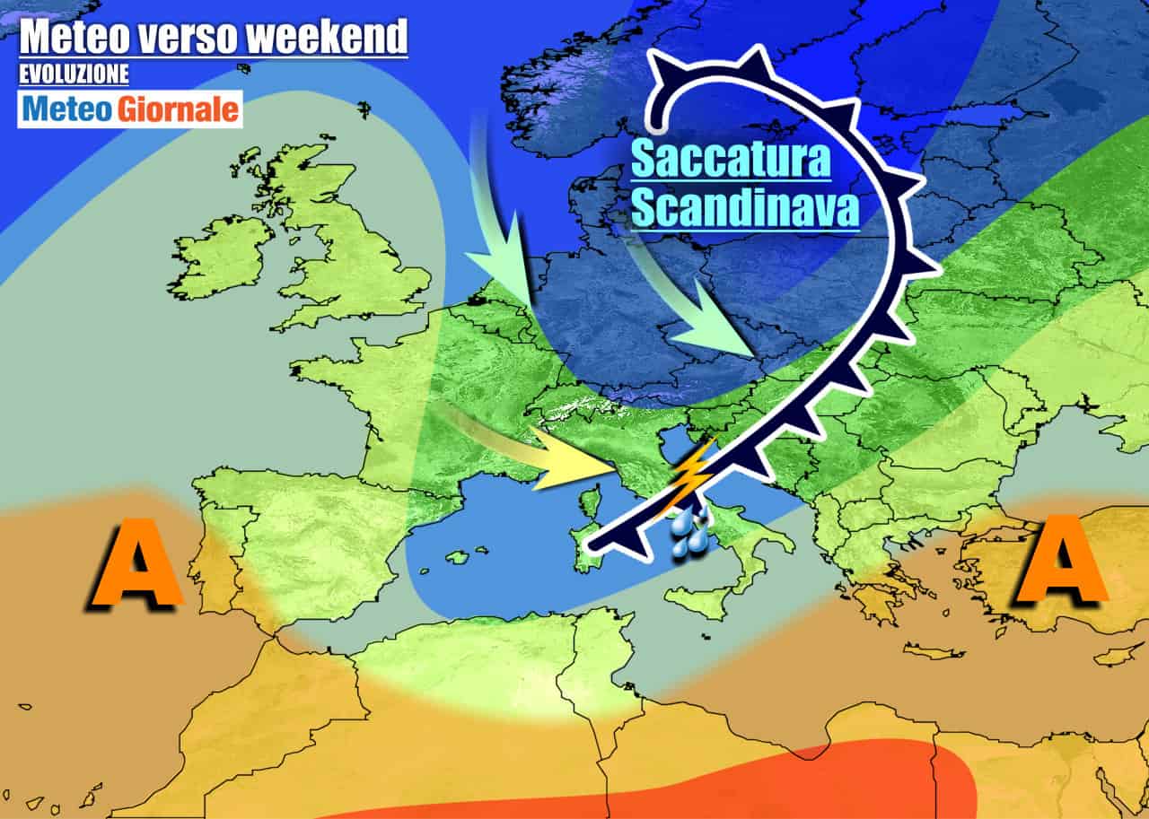 METEO 7 Giorni. Arriva PERTURBAZIONE con la PIOGGIA, torna l’autunno