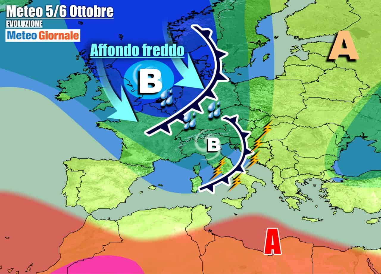 Meteo 7 Giorni: avvio settimana col MALTEMPO. Seguirà brusco CALO TERMICO