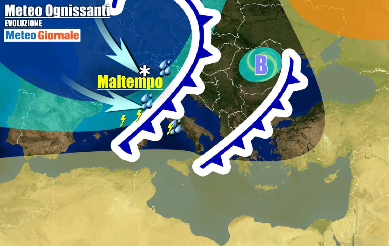 METEO 7 Giorni. Arrivano le GRANDI PIOGGE. Calerà la temperatura