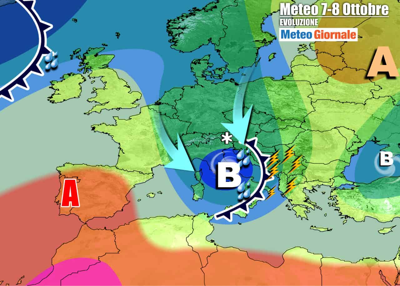 Meteo 7 Giorni. Irrompe CICLONE FREDDO, con ROVESCI, TEMPORALI e NEVE