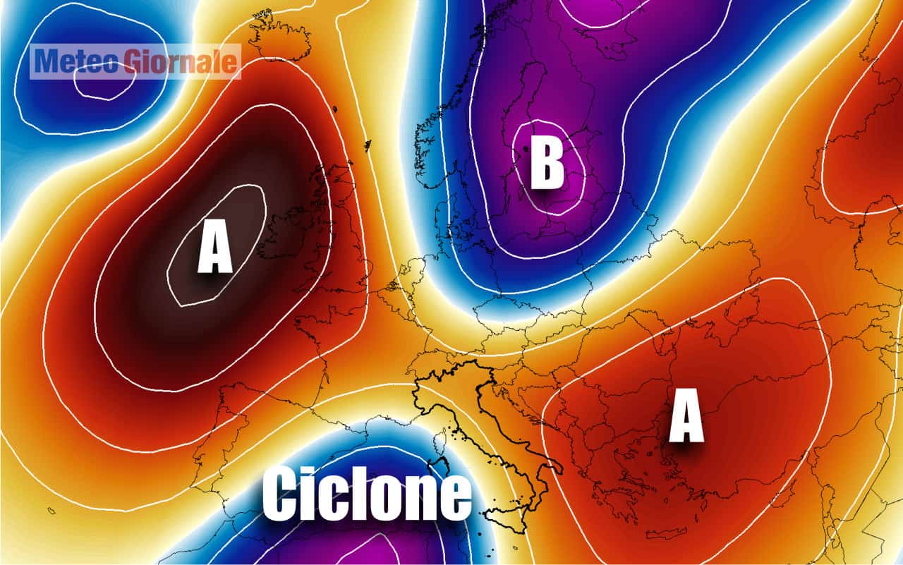 VORTICE CICLONICO mediterraneo: evoluzione complessa, con connotati estremi