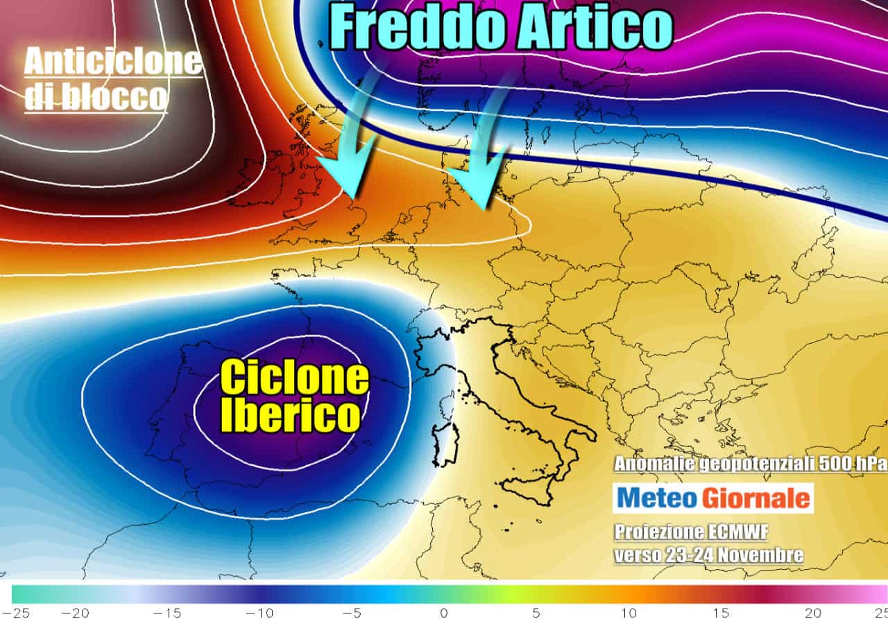 Nuovo CICLONE richiamerà il FREDDO dall’Artico, le novità meteo in arrivo