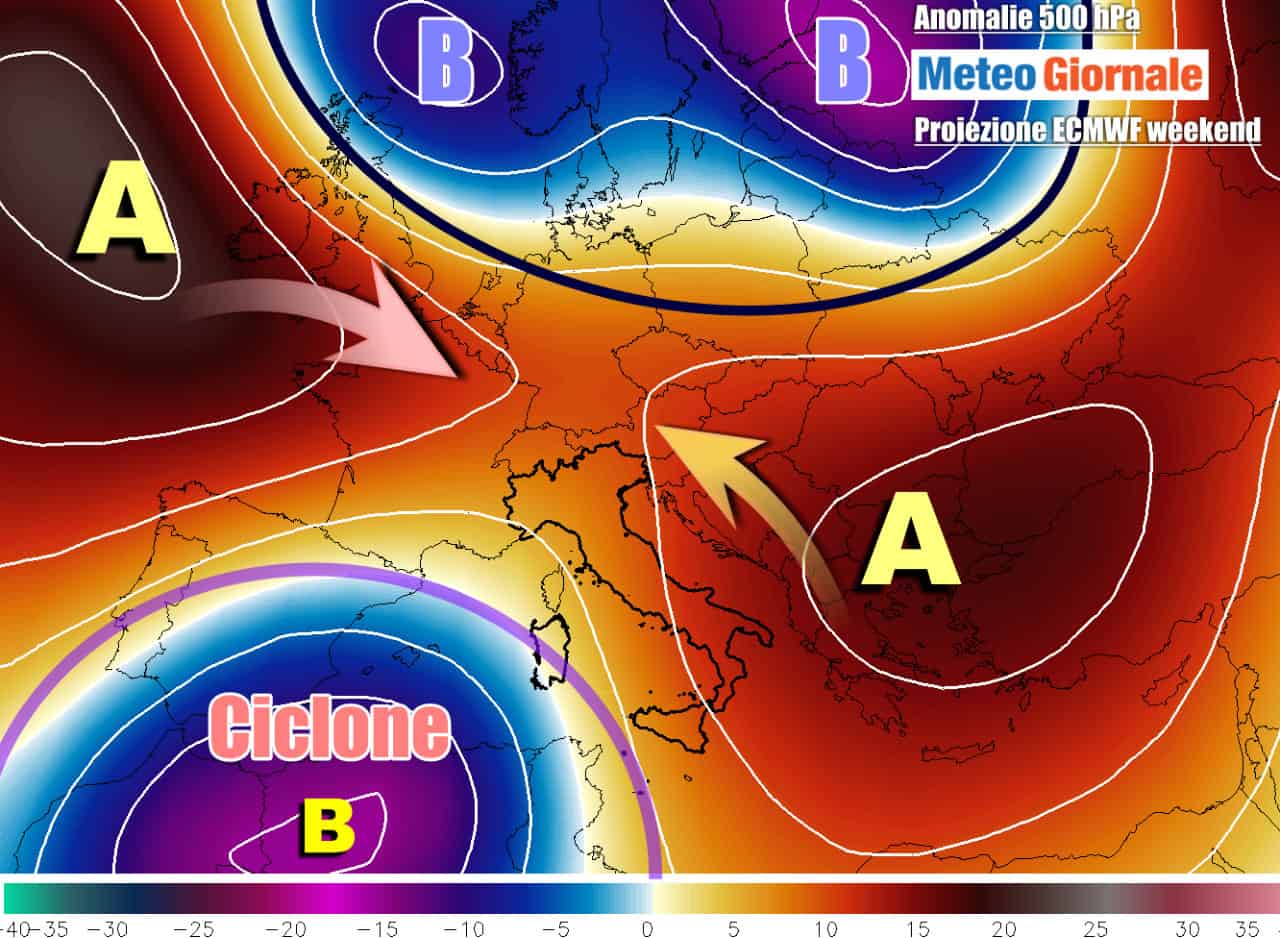 Meteo weekend, ultime novità. Italia tra un VORTICE e l’ANTICICLONE