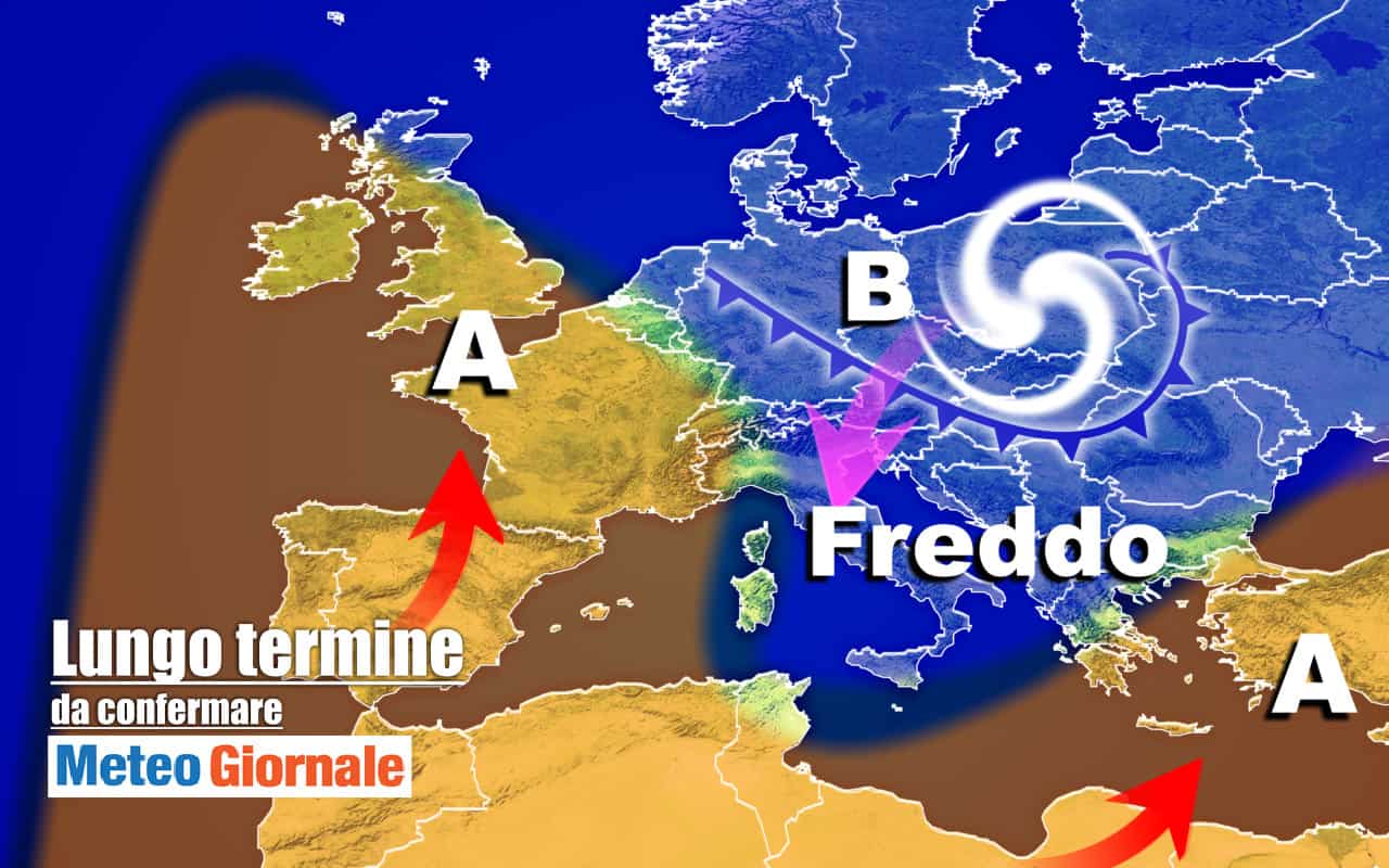 METEO Italia al 9 dicembre, inizio INVERNO col botto