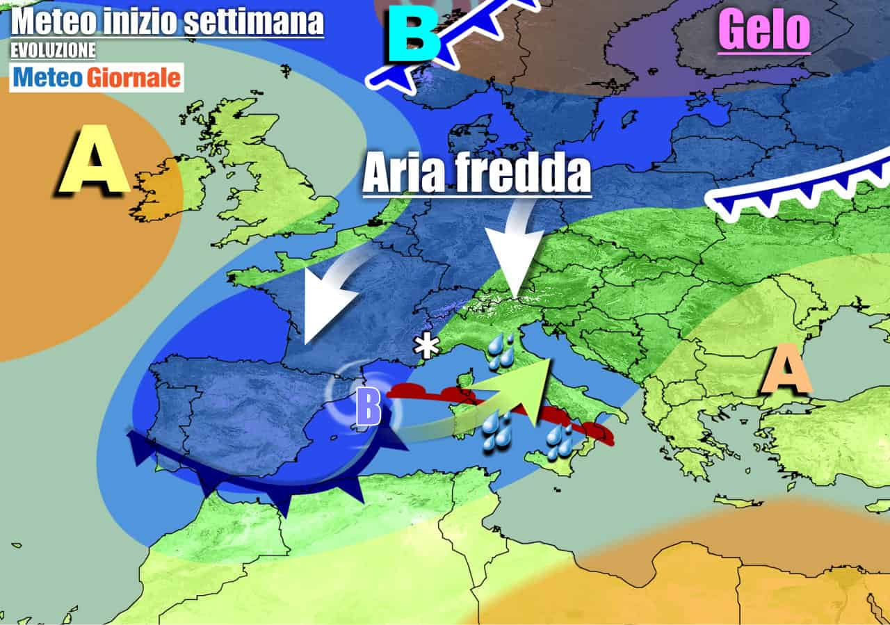 METEO: dal MALTEMPO AUTUNNALE al FREDDO ARTICO e NEVE in una settimana