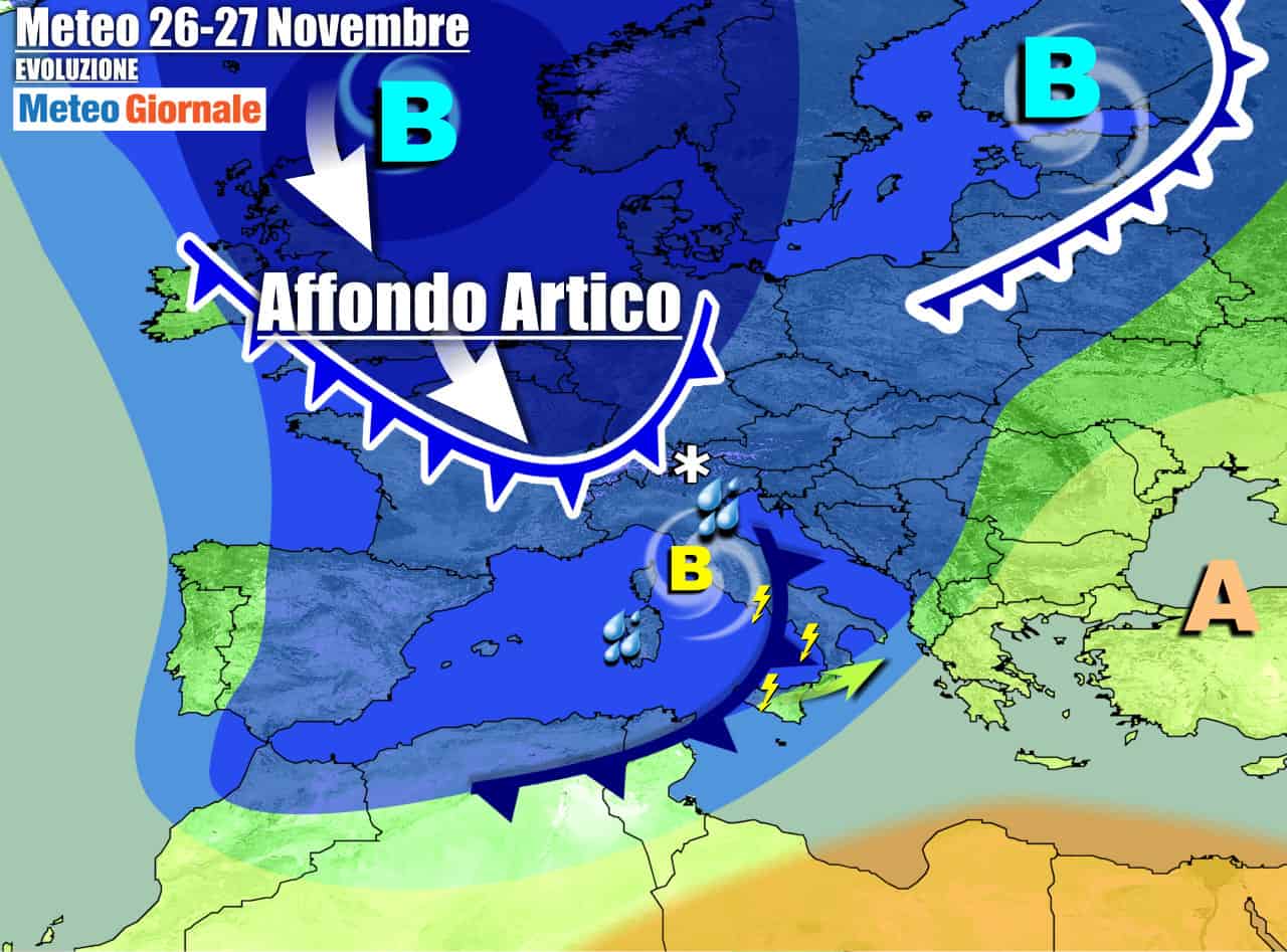 METEO 7 Giorni. INVERNO alla conquista dell’Italia, FREDDO e NEVE