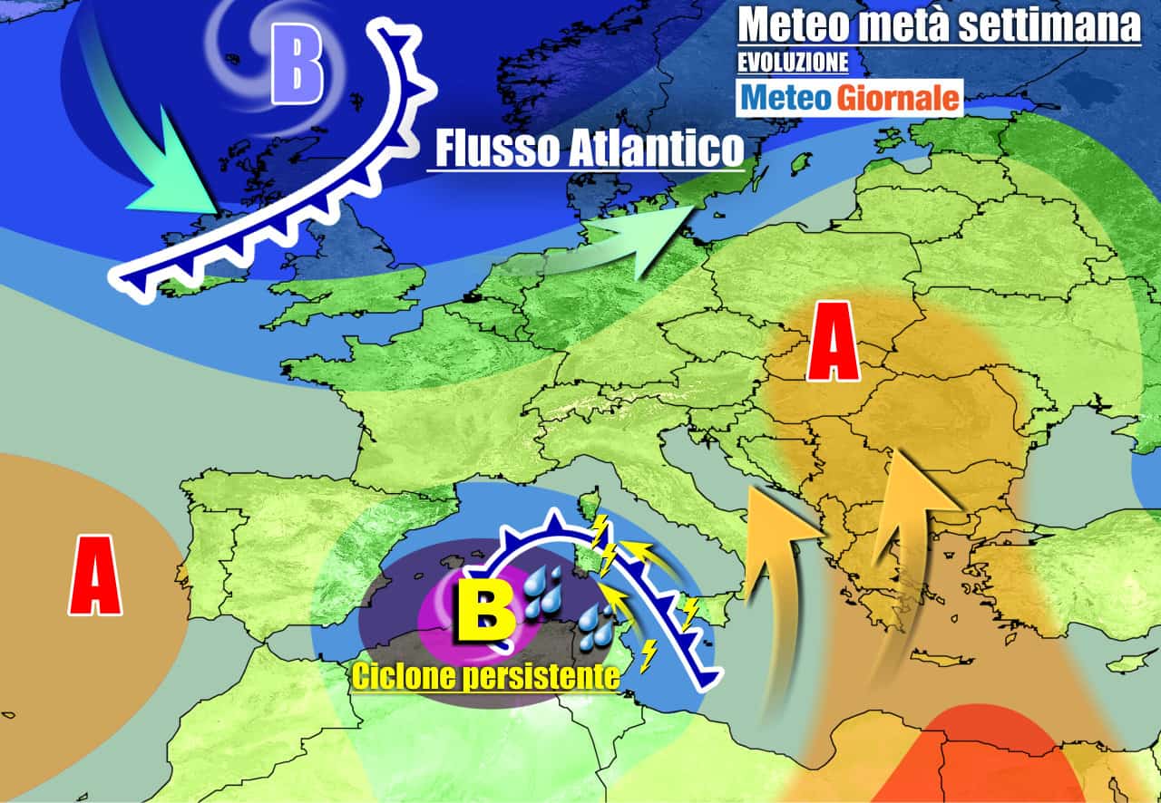METEO: dal CICLONE MEDITERRANEO all’impulso freddo dall’Artico