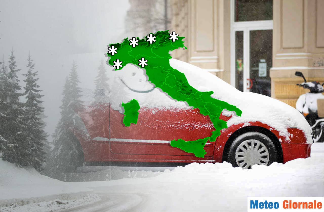 METEO, ecco l’inverno. NEVE in arrivo anche a quote basse, tutti i dettagli