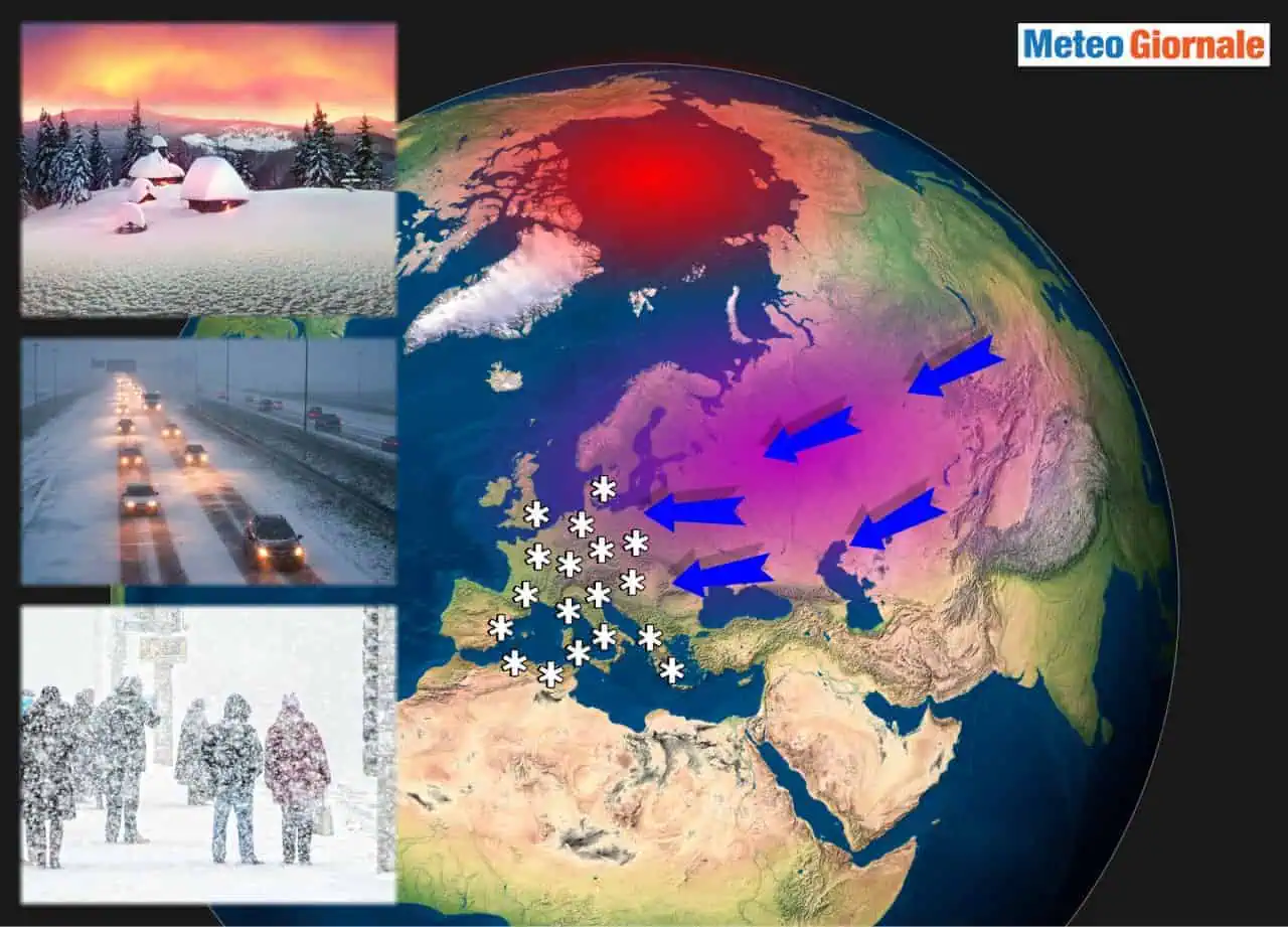 Evoluzione meteo invernale influenzata La Niña, Vortice Polare e Strat Warming assieme.