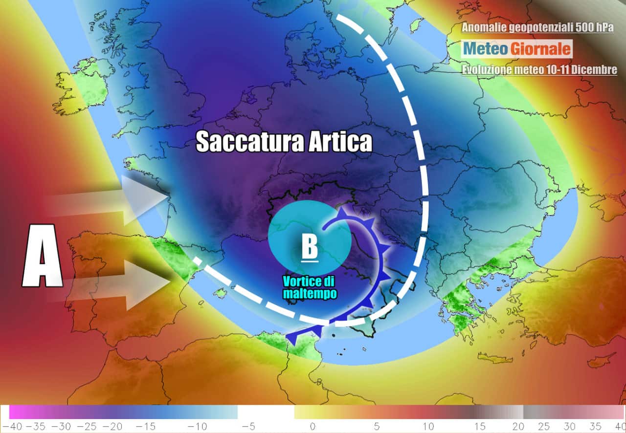 METEO senza via d’uscita, MALTEMPO e altra NEVE fino in pianura. I dettagli