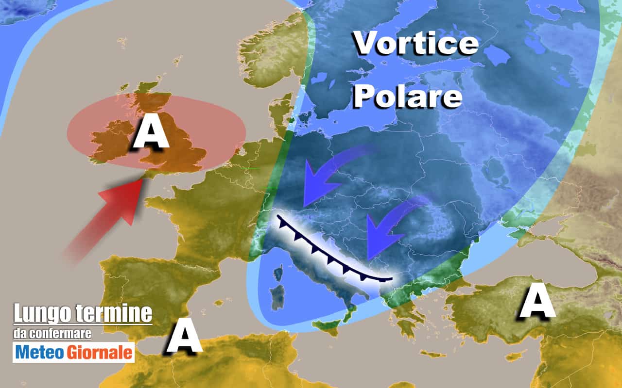 METEO Italia al 24 dicembre, ANTICICLONE poi rischio NEVE