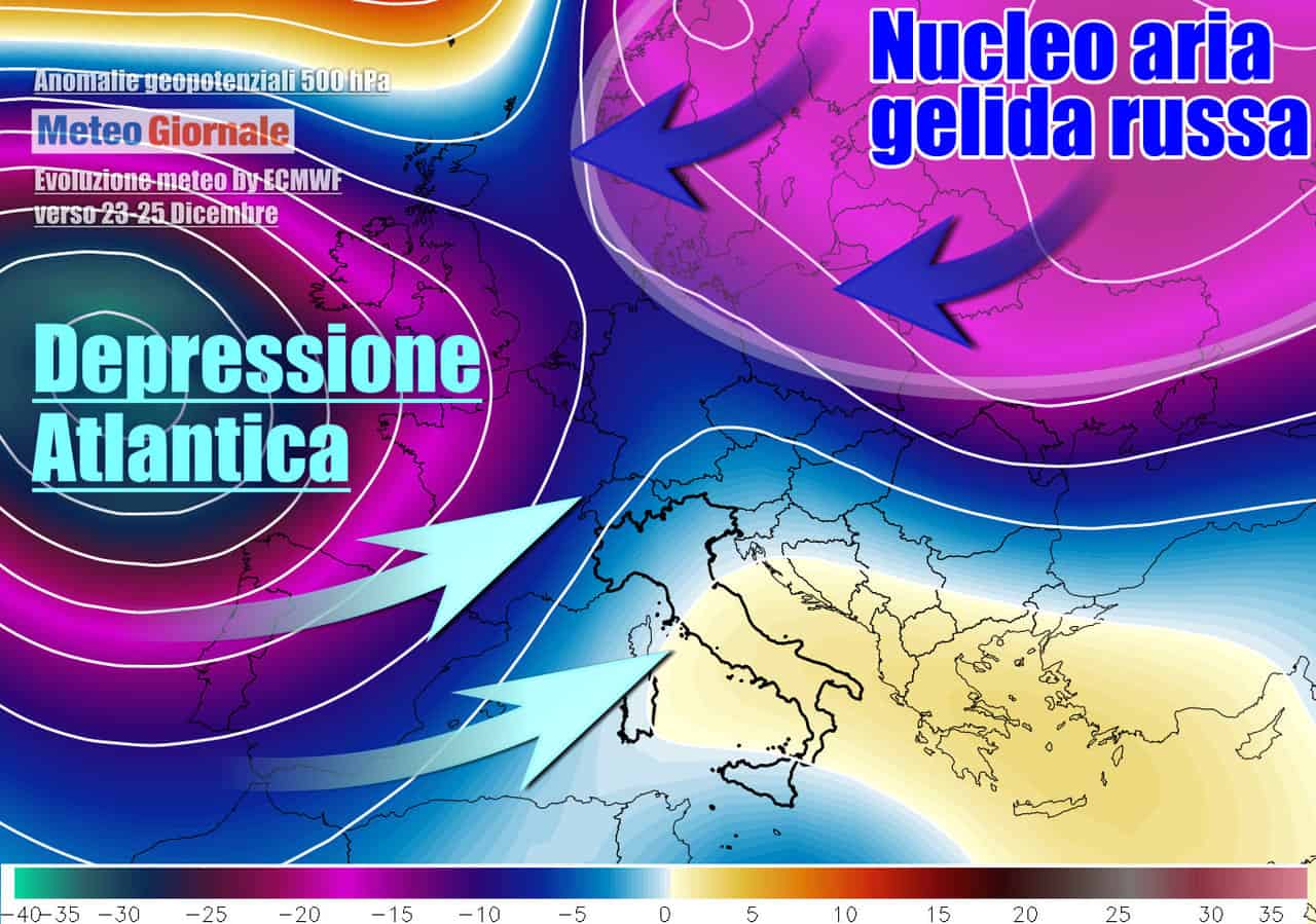 Cambia tutto: meteo per Natale sull’Italia, ecco come sarà. Ultimi aggiornamenti